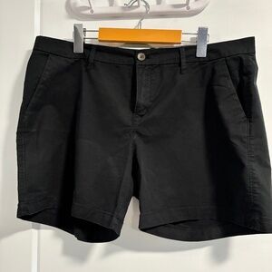 Loft basic black cotton shorts - size 12